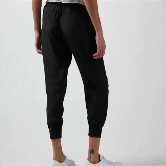 ATM Womens Black Silk Jogger Pants Relaxed Fit 100% Silk Size Small - Picture 3 of 10